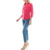 imageZac ampamp Rachel Womens 34 Cuff Sleeve Button Down Top with Ribbed Knit Inserts for a Comfortable FitAzalea