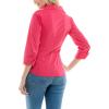 imageZac ampamp Rachel Womens 34 Cuff Sleeve Button Down Top with Ribbed Knit Inserts for a Comfortable FitAzalea