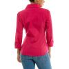 imageZac ampamp Rachel Womens 34 Cuff Sleeve Button Down Top with Ribbed Knit Inserts for a Comfortable FitBright Rose