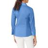 imageZac ampamp Rachel Womens 34 Cuff Sleeve Button Down Top with Ribbed Knit Inserts for a Comfortable FitCornflower Blue