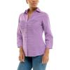 imageZac ampamp Rachel Womens 34 Cuff Sleeve Button Down Top with Ribbed Knit Inserts for a Comfortable FitDiffused Orchid
