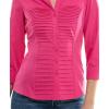imageZac ampamp Rachel Womens 34 Cuff Sleeve Button Down Top with Ribbed Knit Inserts for a Comfortable FitFuchsia Bloom