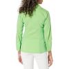 imageZac ampamp Rachel Womens 34 Cuff Sleeve Button Down Top with Ribbed Knit Inserts for a Comfortable FitGrass Green