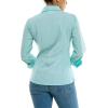 imageZac ampamp Rachel Womens 34 Cuff Sleeve Button Down Top with Ribbed Knit Inserts for a Comfortable FitIsland Paradise