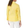 imageZac ampamp Rachel Womens 34 Cuff Sleeve Button Down Top with Ribbed Knit Inserts for a Comfortable FitMimosa