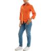 imageZac ampamp Rachel Womens 34 Cuff Sleeve Button Down Top with Ribbed Knit Inserts for a Comfortable FitOrangeade