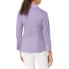 imageZac ampamp Rachel Womens 34 Cuff Sleeve Button Down Top with Ribbed Knit Inserts for a Comfortable FitPastel Lilac