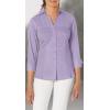 imageZac ampamp Rachel Womens 34 Cuff Sleeve Button Down Top with Ribbed Knit Inserts for a Comfortable FitPastel Lilac