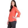 imageZac ampamp Rachel Womens 34 Cuff Sleeve Button Down Top with Ribbed Knit Inserts for a Comfortable FitPorcelain Rose