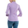 imageZac ampamp Rachel Womens 34 Cuff Sleeve Button Down Top with Ribbed Knit Inserts for a Comfortable FitRhapsody