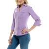 imageZac ampamp Rachel Womens 34 Cuff Sleeve Button Down Top with Ribbed Knit Inserts for a Comfortable FitRhapsody