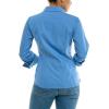imageZac ampamp Rachel Womens 34 Cuff Sleeve Button Down Top with Ribbed Knit Inserts for a Comfortable FitRiviera