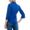 imageZac ampamp Rachel Womens 34 Cuff Sleeve Button Down Top with Ribbed Knit Inserts for a Comfortable FitSurf the Web