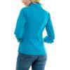imageZac ampamp Rachel Womens 34 Cuff Sleeve Button Down Top with Ribbed Knit Inserts for a Comfortable FitVivid Bloom
