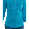 imageZac ampamp Rachel Womens 34 Cuff Sleeve Button Down Top with Ribbed Knit Inserts for a Comfortable FitVivid Bloom