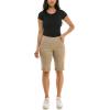 imageZac ampamp Rachel Womens Millenium Bermuda Length Short with Functional Pocket and CuffPebble Stone