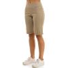 imageZac ampamp Rachel Womens Millenium Bermuda Length Short with Functional Pocket and CuffPebble Stone