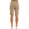 imageZac ampamp Rachel Womens Millenium Bermuda Length Short with Functional Pocket and CuffPebble Stone