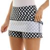 imageZac ampamp Rachel Womens New Millennium Printed Pullon SkortBlack BeautyWhite