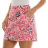 imageZac ampamp Rachel Womens New Millennium Printed Pullon SkortRouge RedCoconutBlack