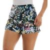 imageZac ampamp Rachel Womens New Millennium Solid Pullon SkortBlack Multi Rose