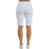 imageZac ampamp Rachel Womens Pull on Millennium Bermuda ShortsWhite Multi Dot