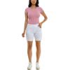 imageZac ampamp Rachel Womens Pull on Millennium Shorts WFront PocketsWhite Multi Dot