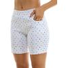 imageZac ampamp Rachel Womens Pull on Millennium Shorts WFront PocketsWhite Multi Dot