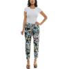 imageZac ampamp Rachel Womens Pullon Ankle Length Pants with Millennium FabricBlack Multi Rose