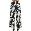 imageZac ampamp Rachel Womens Wide Leg Pull on Dty Knit Pant with Elastic Waist and Self Adjustable Tie BeltBlack BeautyWhite