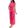 imageZac ampamp Rachel Womens Wide Leg Pull on Dty Knit Pant with Elastic Waist and Self Adjustable Tie BeltFuchsia Bloom
