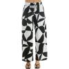 imageZac ampamp Rachel Womens Wide Leg Pull on Dty Knit Pant with Elastic Waist and Self Adjustable Tie BeltBlack BeautyWhite