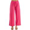 imageZac ampamp Rachel Womens Wide Leg Pull on Dty Knit Pant with Elastic Waist and Self Adjustable Tie BeltFuchsia Bloom