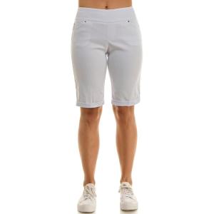 imageZac ampamp Rachel Womens Millenium Bermuda Length Short with Functional Pocket and CuffOptic White