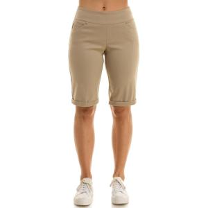 imageZac ampamp Rachel Womens Millenium Bermuda Length Short with Functional Pocket and CuffPebble Stone