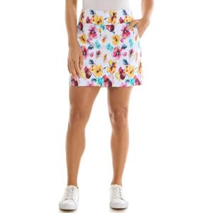 imageZac ampamp Rachel Womens New Millennium Printed Pullon SkortWhiteBeetrootHabanero