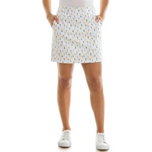 imageZac ampamp Rachel Womens New Millennium Printed Pullon SkortWhiteHabaneroGreen