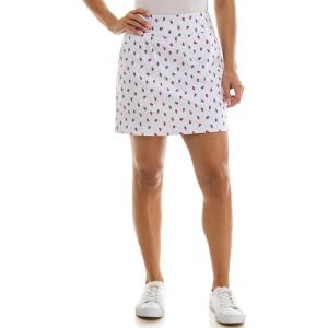 imageZac ampamp Rachel Womens New Millennium Printed Pullon SkortWhitePoppy Red