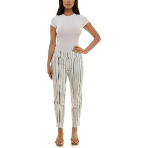 imageZac ampamp Rachel Womens Pullon Ankle Length Pants with Millennium FabricIvoryNavy