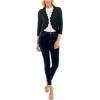 imageZac ampamp Rachel Womens 34 Sleeve Open Faced Shrug with Tiered Scallop DetailsBlack
