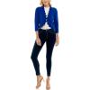 imageZac ampamp Rachel Womens 34 Sleeve Open Faced Shrug with Tiered Scallop DetailsBlue Sapphire