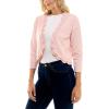 imageZac ampamp Rachel Womens 34 Sleeve Open Faced Shrug with Tiered Scallop DetailsBlush