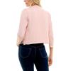 imageZac ampamp Rachel Womens 34 Sleeve Open Faced Shrug with Tiered Scallop DetailsBlush