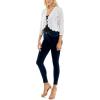 imageZac ampamp Rachel Womens 34 Sleeve Open Faced Shrug with Tiered Scallop DetailsBright Whte