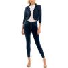 imageZac ampamp Rachel Womens 34 Sleeve Open Faced Shrug with Tiered Scallop DetailsNavy Blazer