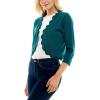 imageZac ampamp Rachel Womens 34 Sleeve Open Faced Shrug with Tiered Scallop DetailsRadiant Teal