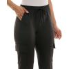 imageZac ampamp Rachel Womens Brushed Dty Cargo Jogger with Functional Pockets and Tie WaistbandBlack