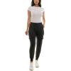 imageZac ampamp Rachel Womens Brushed Dty Cargo Jogger with Functional Pockets and Tie WaistbandBlack