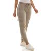 imageZac ampamp Rachel Womens Brushed Dty Cargo Jogger with Functional Pockets and Tie WaistbandMushroom
