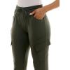 imageZac ampamp Rachel Womens Brushed Dty Jogger with Cargo Pcoket and Sectional Leg DetailOlive